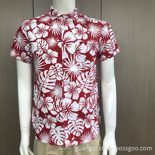 Men's short sleeve print shirt